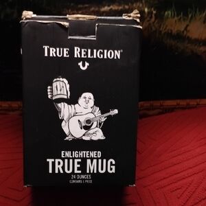 True Religion Black and White Enlightened Mug